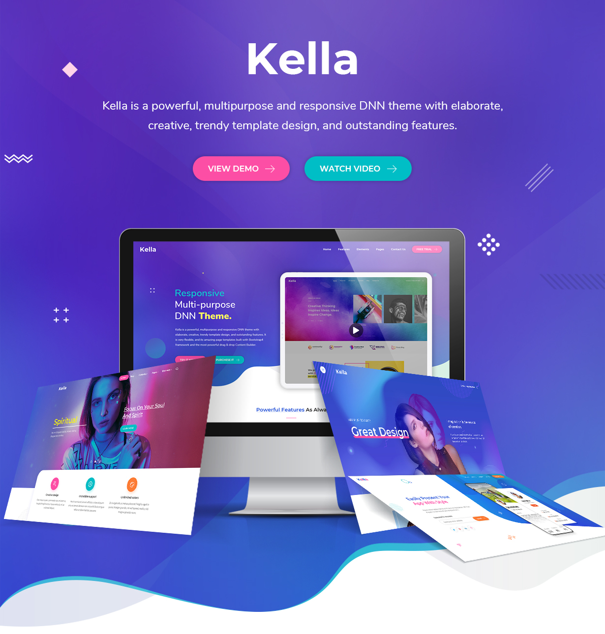 Kella-Unlimited Responsive Multi-Purpose DNN Theme