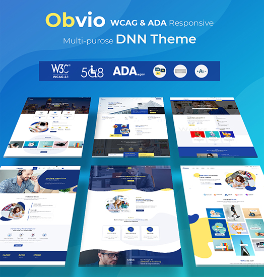 Obvio-WCAG & ADAD Responsive Multi-Purpose DNN Theme