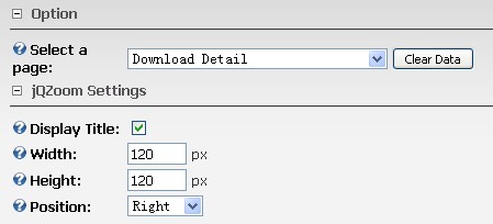 option settings